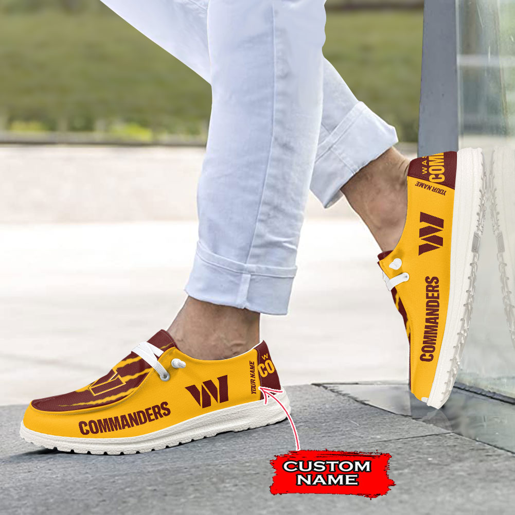 Washington Commanders Scratch Hey  Dude Shoes Printed For Men And Women Moccasin Slipper - Image 4