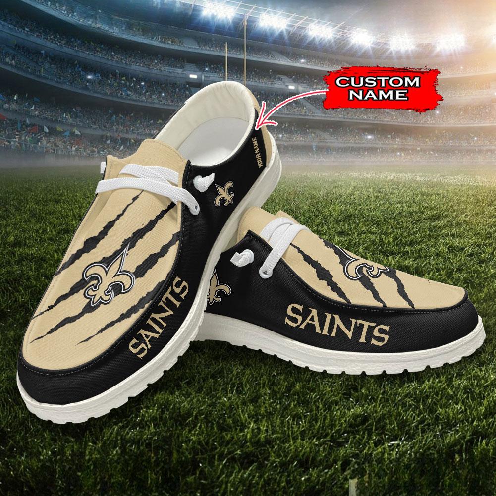 New Orleans Saints Scratch Hey  Dude Shoes Printed For Men And Women Moccasin Slipper - Image 2