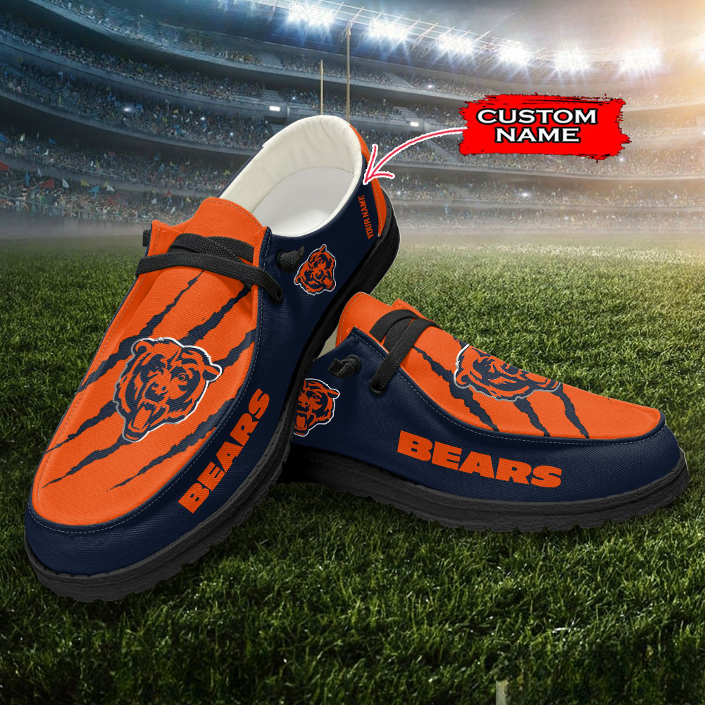 Chicago Bears Scratch Hey Dude Shoes Printed For Men And Women Moccasin Slipper - Image 3