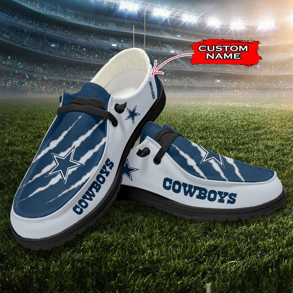 Dallas Cowboys Scratch Hey  Dude Shoes Printed For Men And Women Moccasin Slipper - Image 3