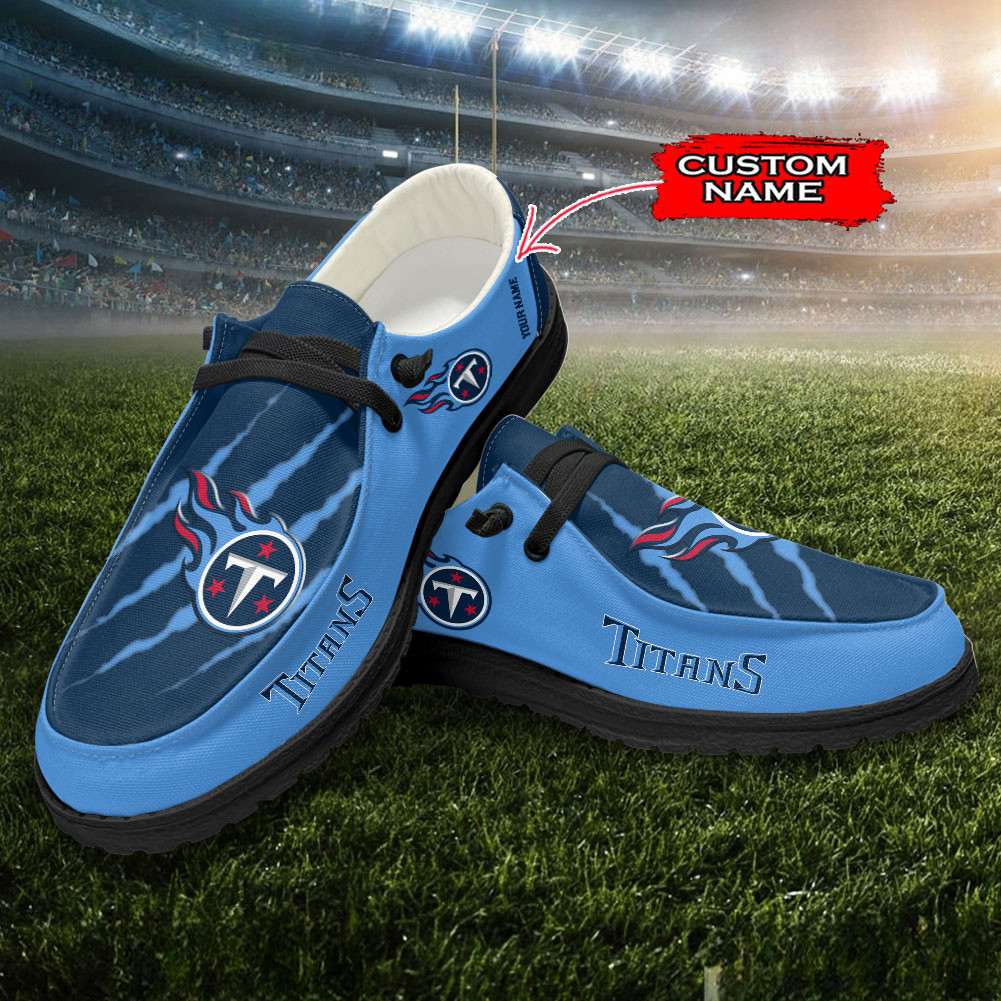 Tennessee Titans Scratch Hey  Dude Shoes Printed For Men And Women Moccasin Slipper - Image 3