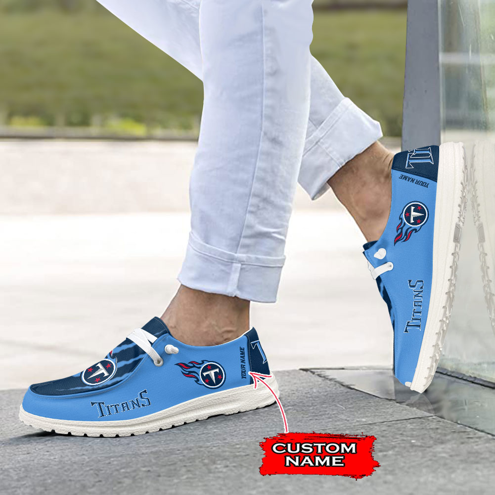 Tennessee Titans Scratch Hey  Dude Shoes Printed For Men And Women Moccasin Slipper - Image 4