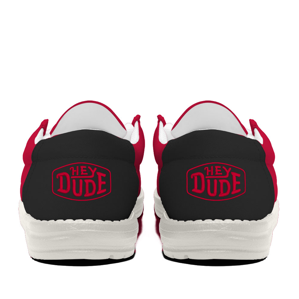 Wisconsin Badgers Football Hey Dude Canvas Loafer Shoes For Men And Women - Image 4