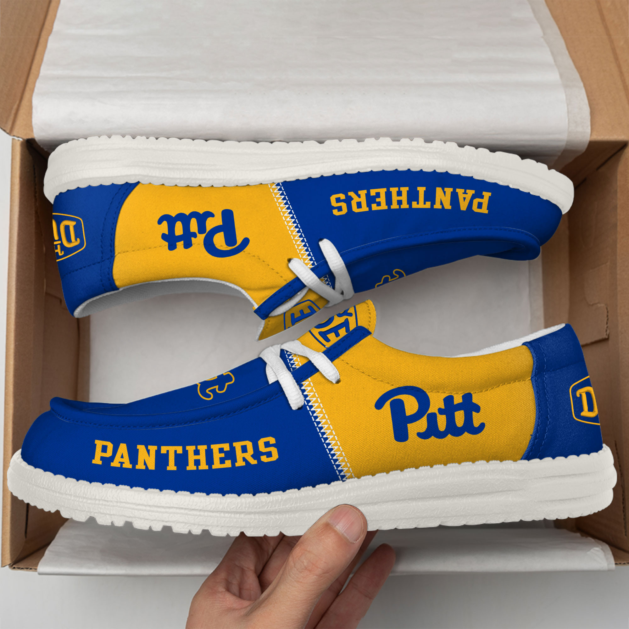 Pittsburgh Panthers Football Hey Dude Canvas Loafer Shoes For Men And Women - Image 2