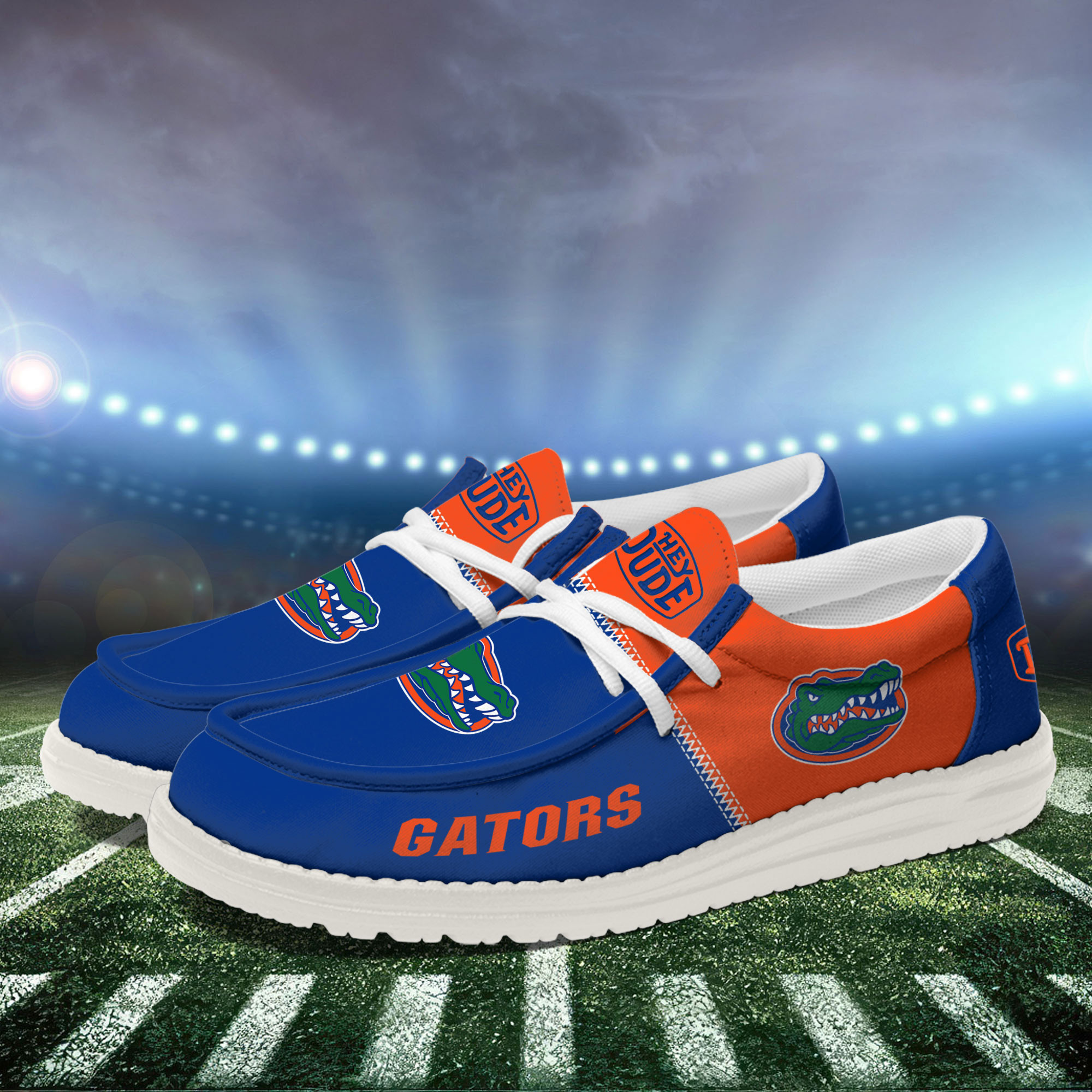 Florida Gators Football Hey Dude Canvas Loafer Shoes For Men And Women - Image 3