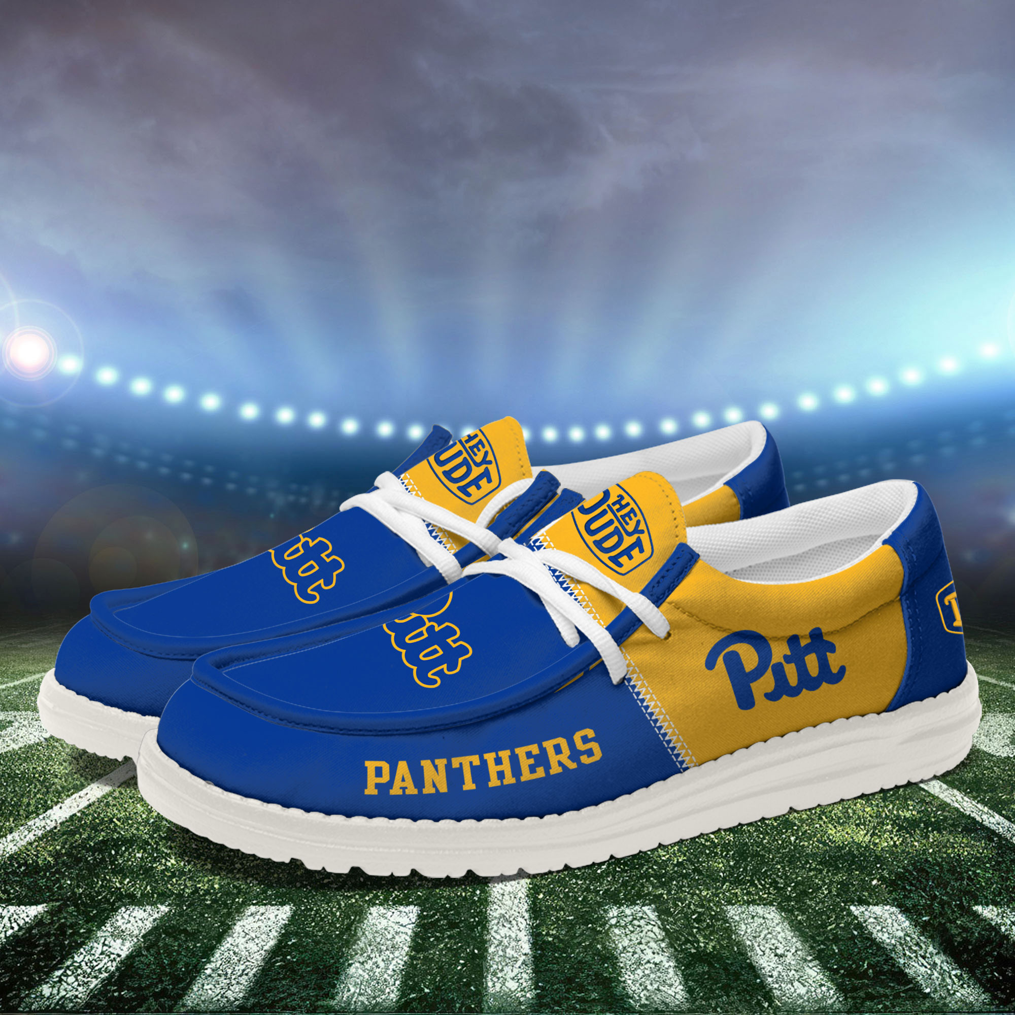 Pittsburgh Panthers Football Hey Dude Canvas Loafer Shoes For Men And Women - Image 3