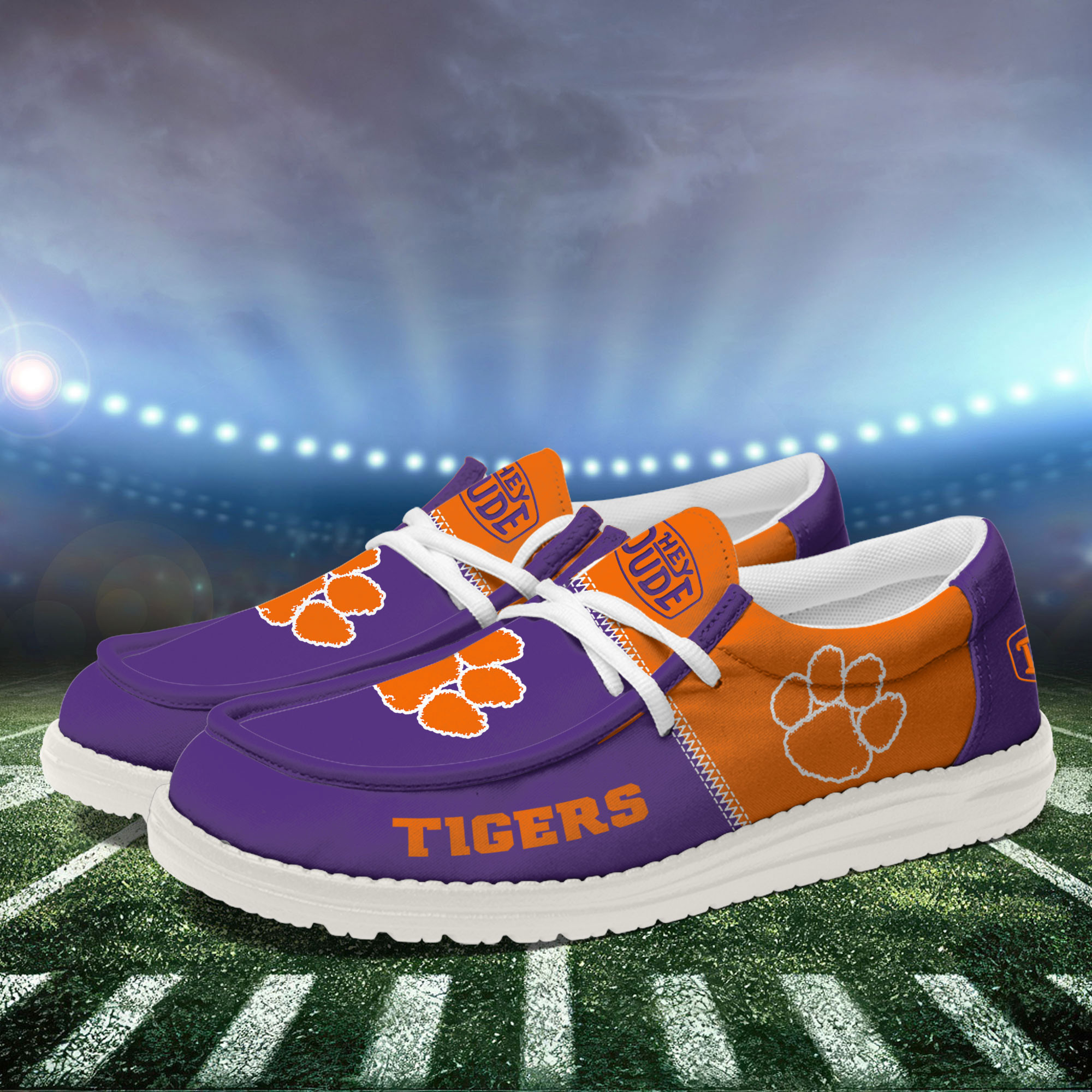 Clemson Tigers Football Hey Dude Canvas Loafer Shoes For Men And Women - Image 3