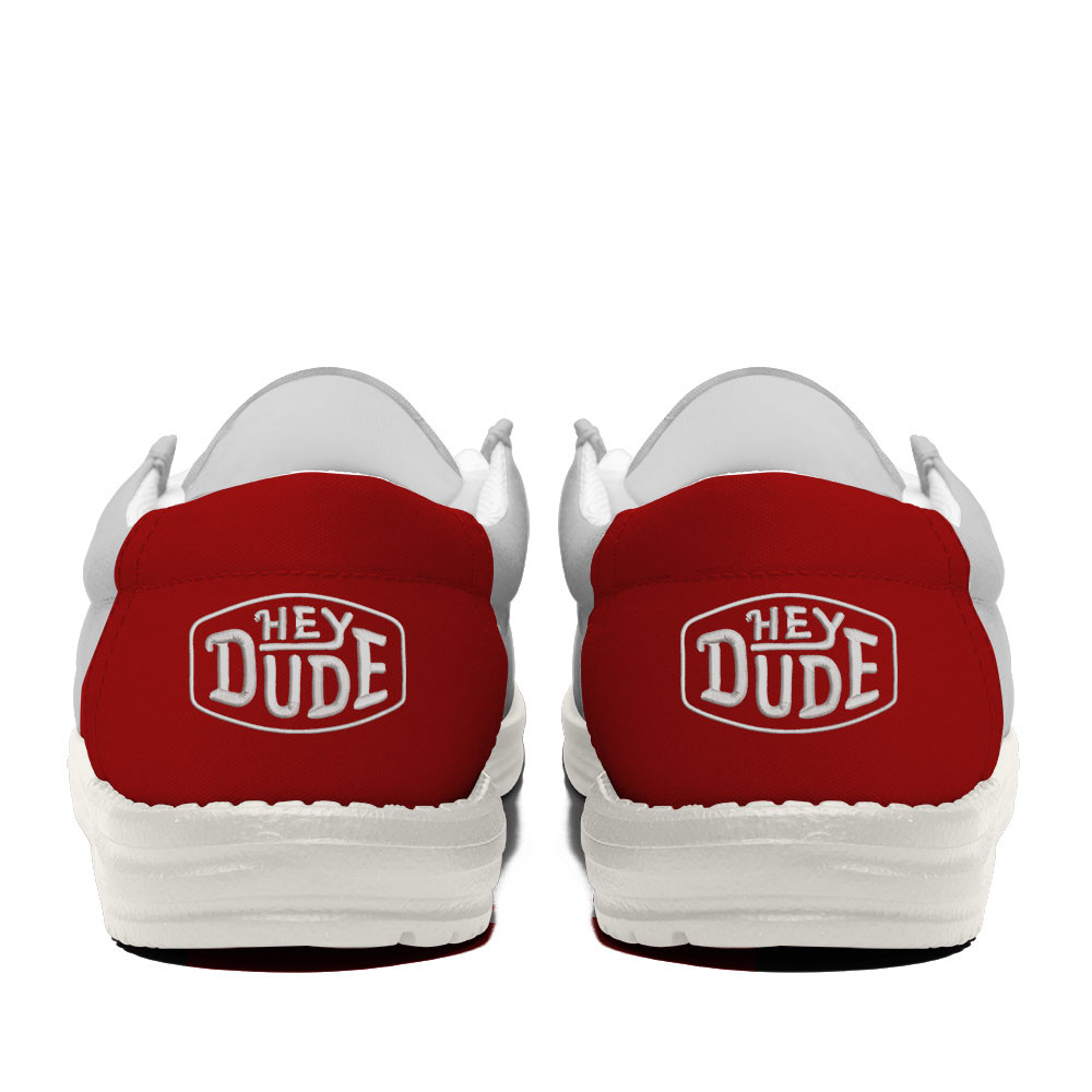 Indiana Hoosiers Football Hey Dude Canvas Loafer Shoes For Men And Women - Image 4
