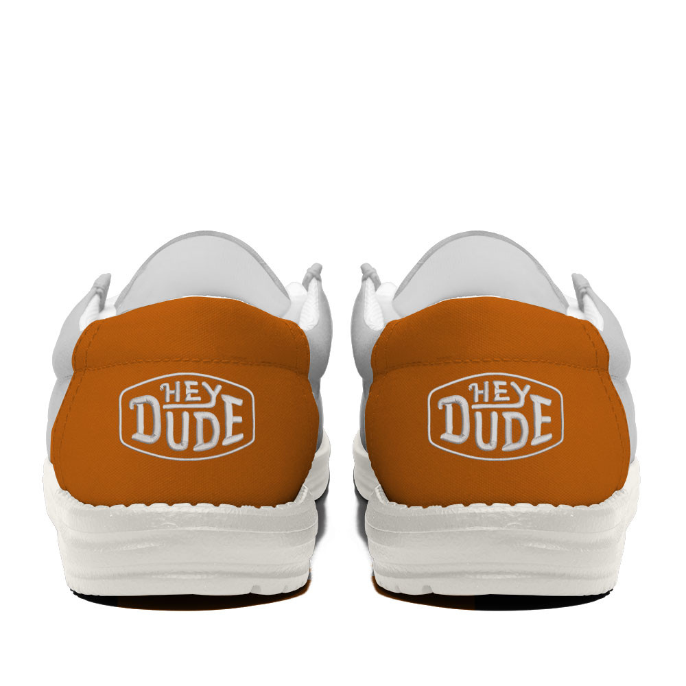 Texas Longhorns Football Hey Dude Canvas Loafer Shoes For Men And Women - Image 4
