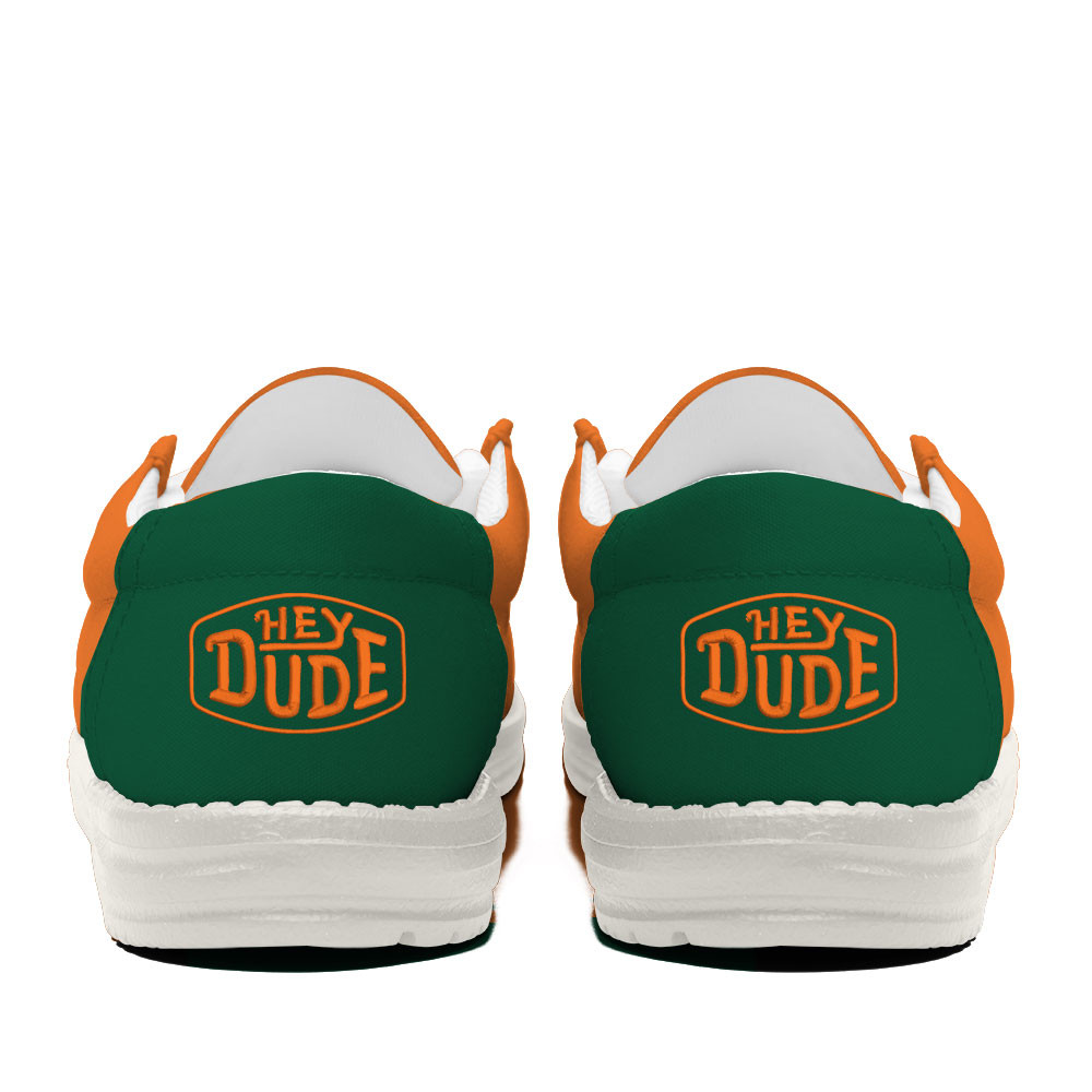 Miami Hurricanes Football Hey Dude Canvas Loafer Shoes For Men And Women - Image 4
