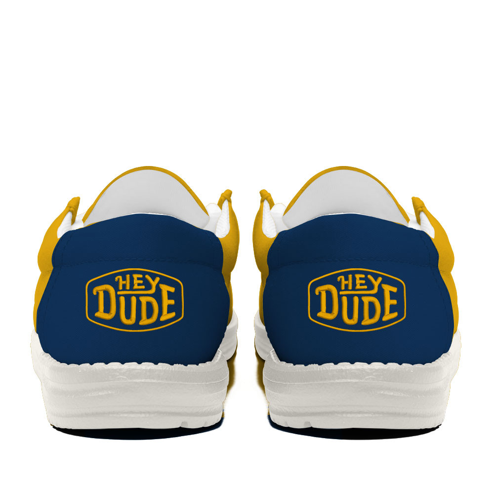 West Virginia Mountaineers Football Hey Dude Canvas Loafer Shoes For Men And Women - Image 4