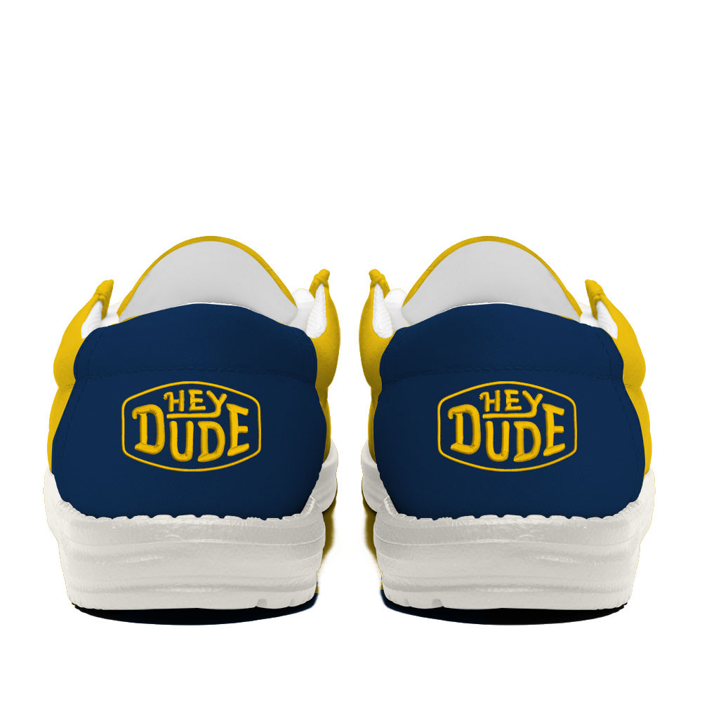 Michigan Wolverines Football Hey Dude Canvas Loafer Shoes For Men And Women - Image 4