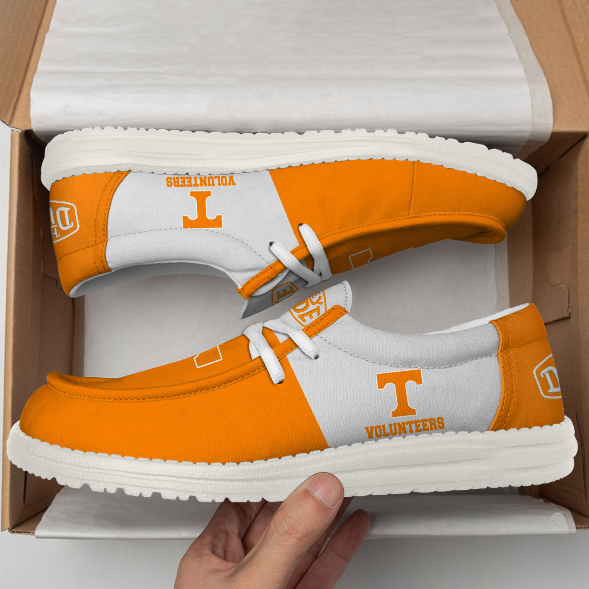 Tennessee Volunteers Football Hey Dude Canvas Loafer Shoes For Men And Women - Image 2