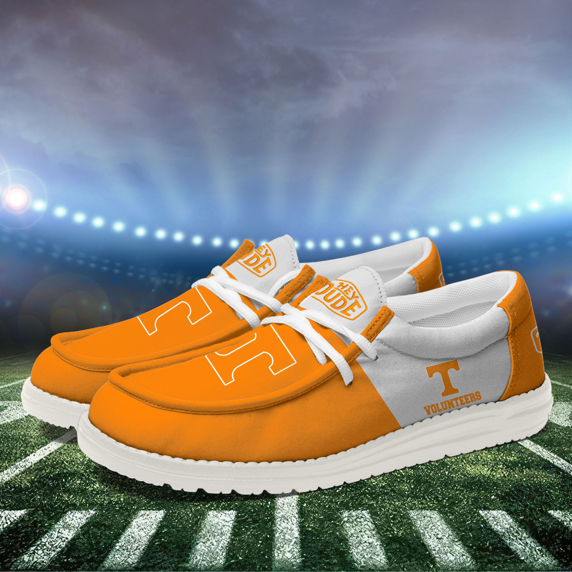 Tennessee Volunteers Football Hey Dude Canvas Loafer Shoes For Men And Women - Image 3