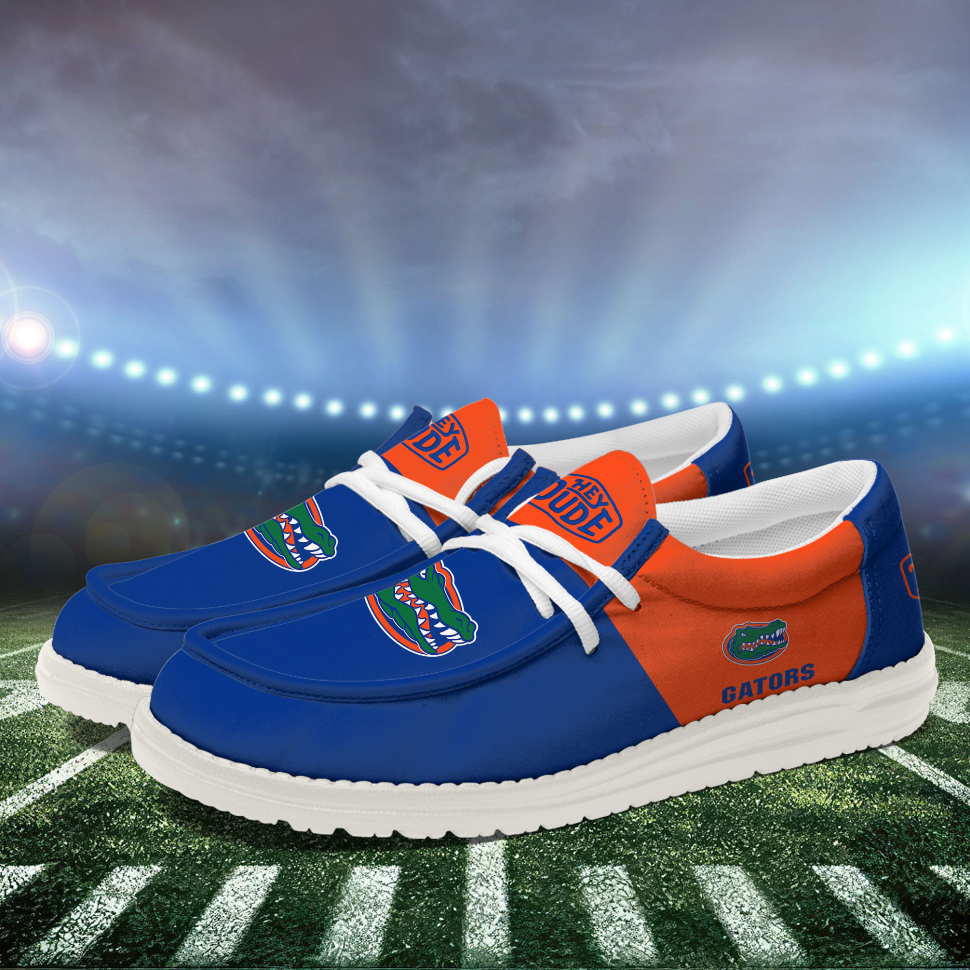 Florida Gators Football Hey Dude Canvas Loafer Shoes For Men And Women - Image 3