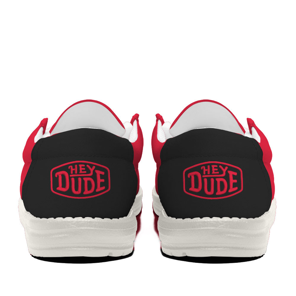 Nebraska Cornhuskers Football Hey Dude Canvas Loafer Shoes For Men And Women - Image 4
