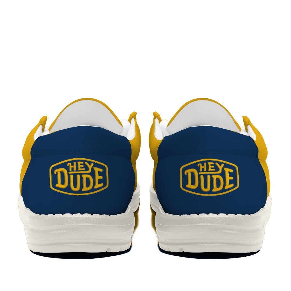 West Virginia Mountaineers Football Hey Dude Canvas Loafer Shoes For Men And Women - Image 4