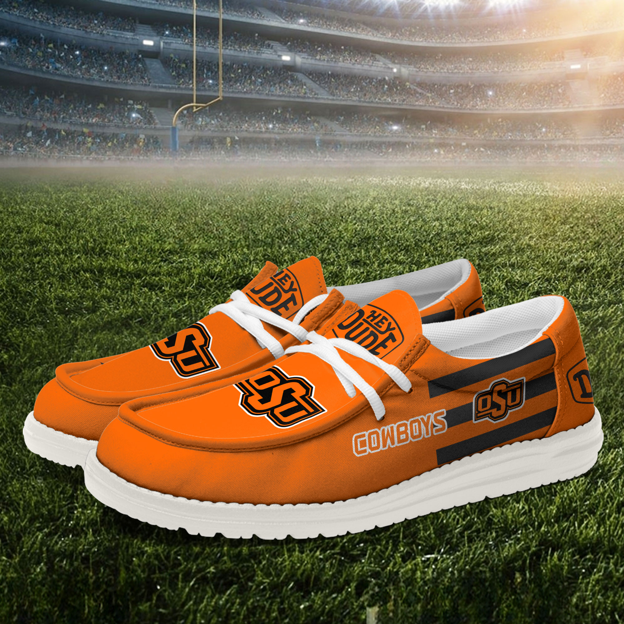 Oklahoma State Cowboys Hey Dude Canvas Loafer Shoes - Image 2