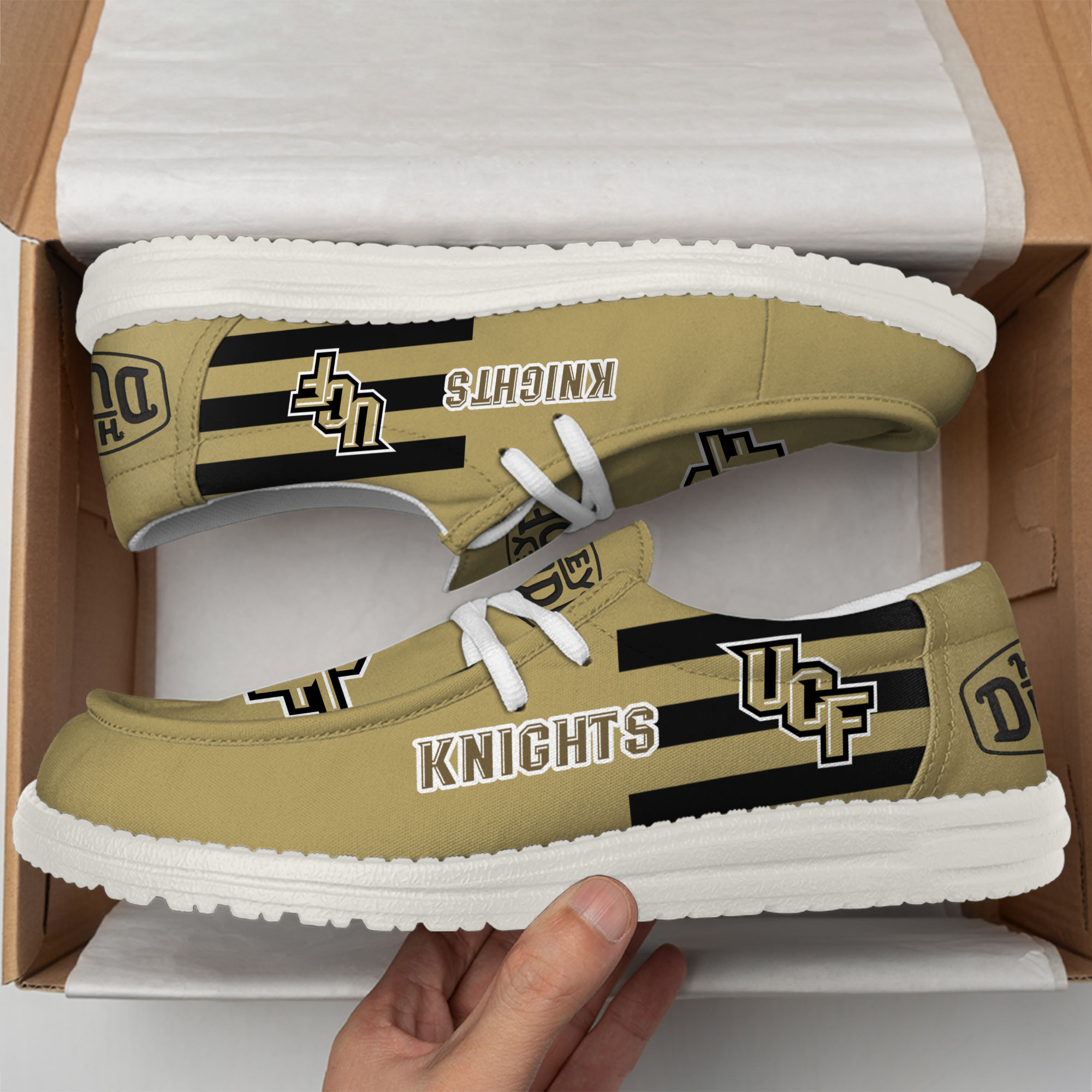 UCF Knights Hey Dude Canvas Loafer Shoes - Image 3