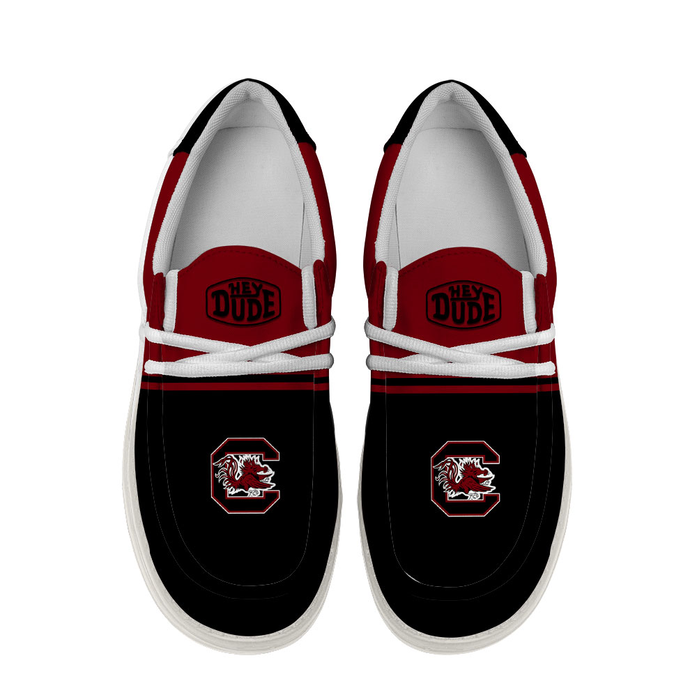 South Carolina Gamecocks Football Hey Dude Canvas Loafer Shoes For Men And Women - Image 4