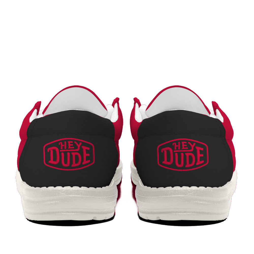 Wisconsin Badgers Football Hey Dude Canvas Loafer Shoes For Men And Women - Image 4