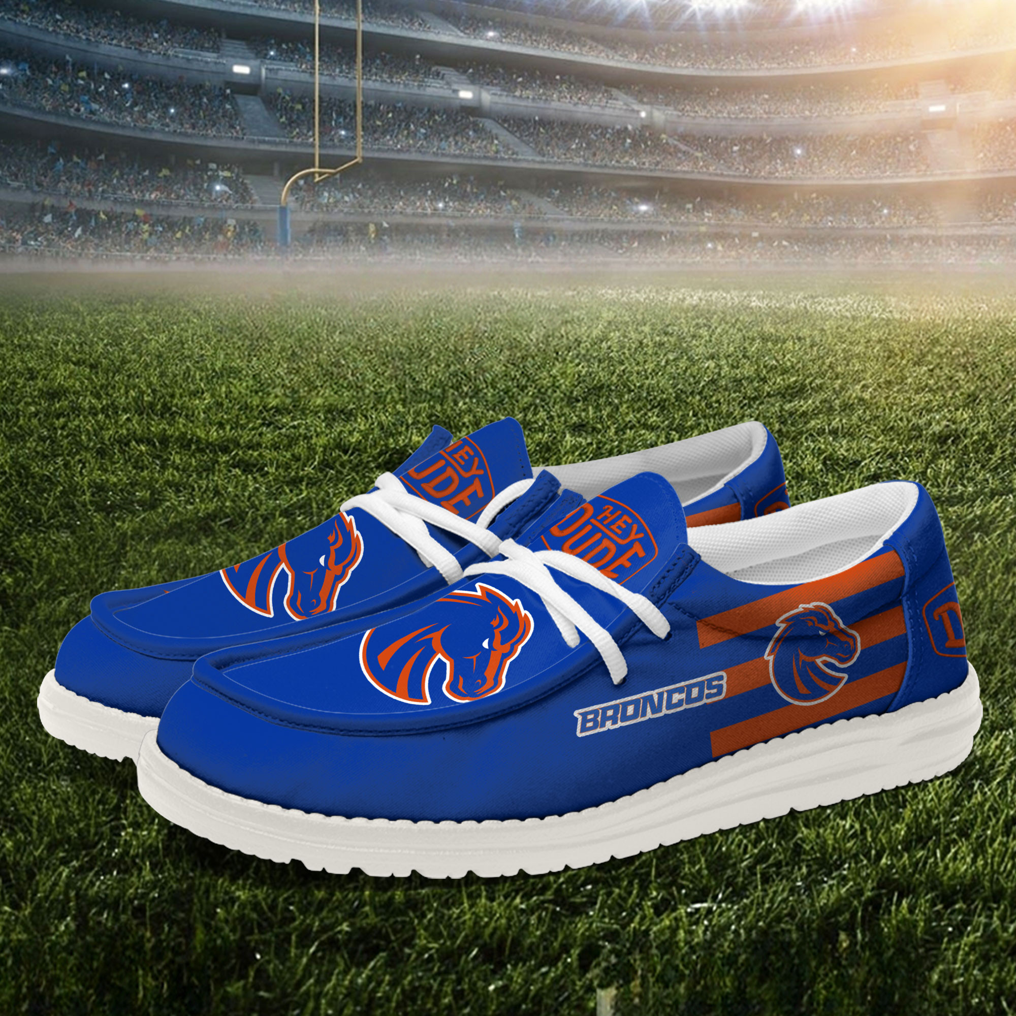 Boise State Broncos Hey Dude Canvas Loafer Shoes - Image 2