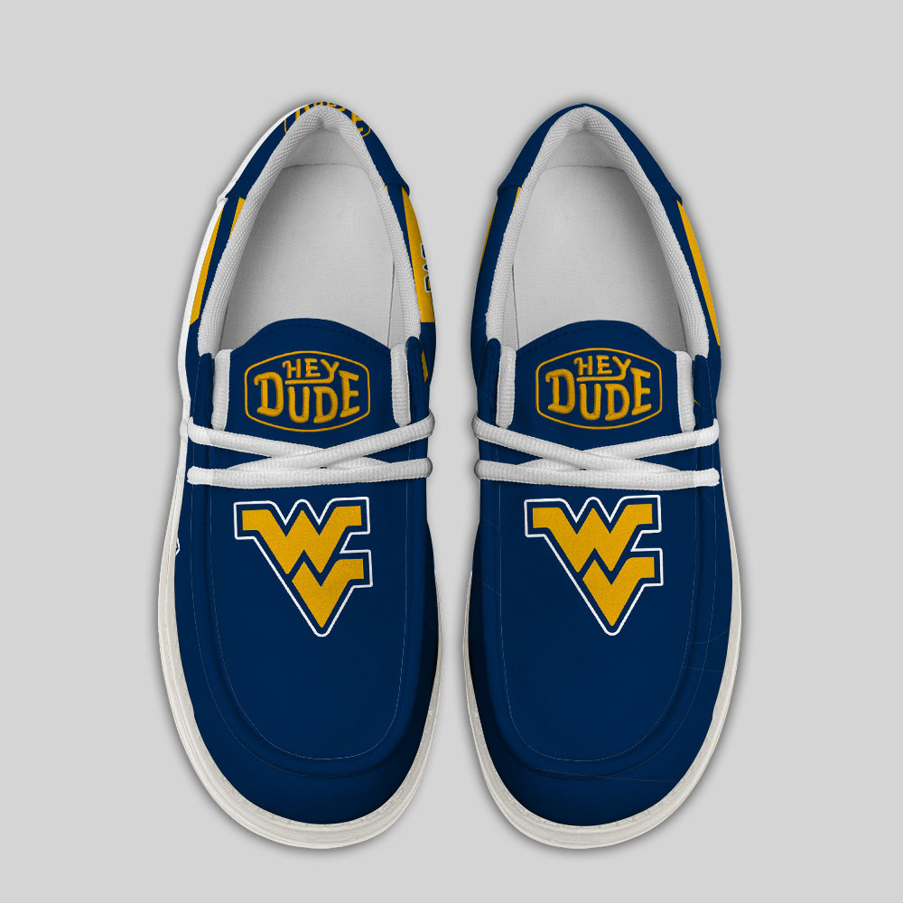 West Virginia Mountaineers Hey Dude Canvas Loafer Shoes - Image 4