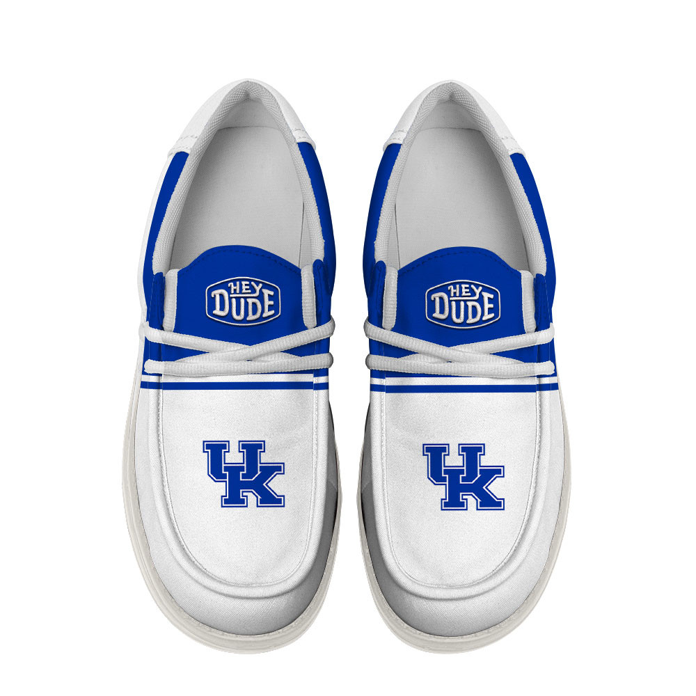 Kentucky Wildcats Football Hey Dude Canvas Loafer Shoes For Men And Women - Image 4