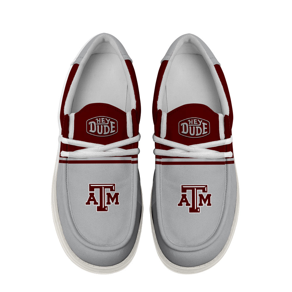 Texas A&M Aggies Football Hey Dude Canvas Loafer Shoes For Men And Women - Image 4