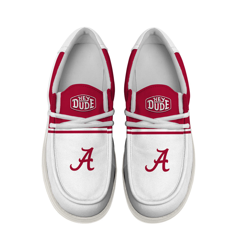 Alabama Crimson Tide Football Hey Dude Canvas Loafer Shoes For Men And Women - Image 4