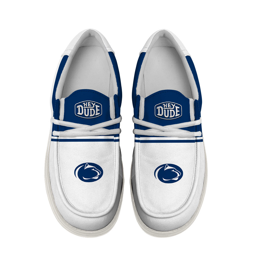 Penn State Nittany Lions Football Hey Dude Canvas Loafer Shoes For Men And Women - Image 4