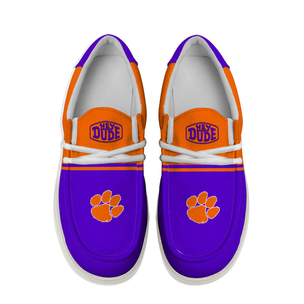 Clemson Tigers Football Hey Dude Canvas Loafer Shoes For Men And Women - Image 4