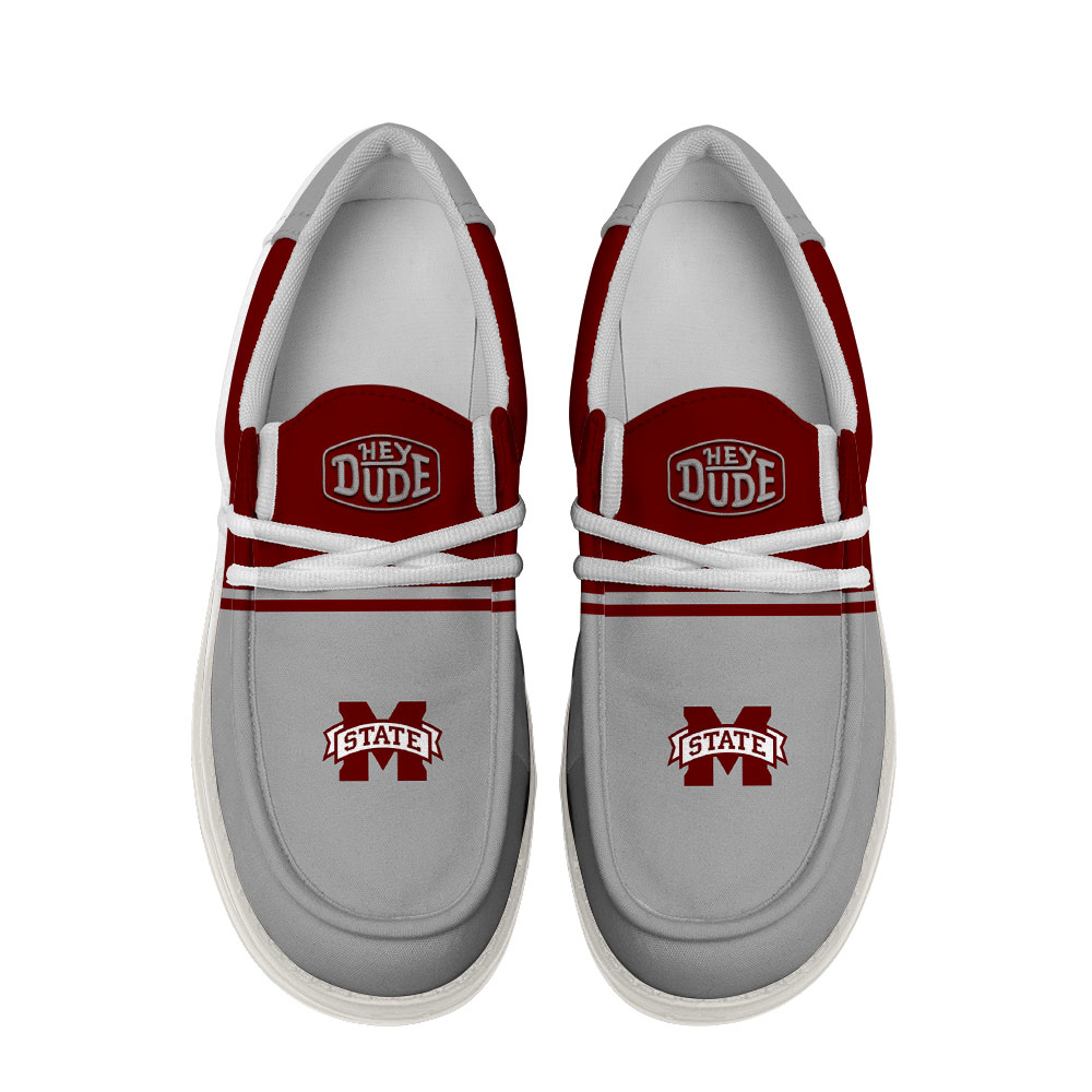 Mississippi State Bulldogs Football Hey Dude Canvas Loafer Shoes For Men And Women - Image 4