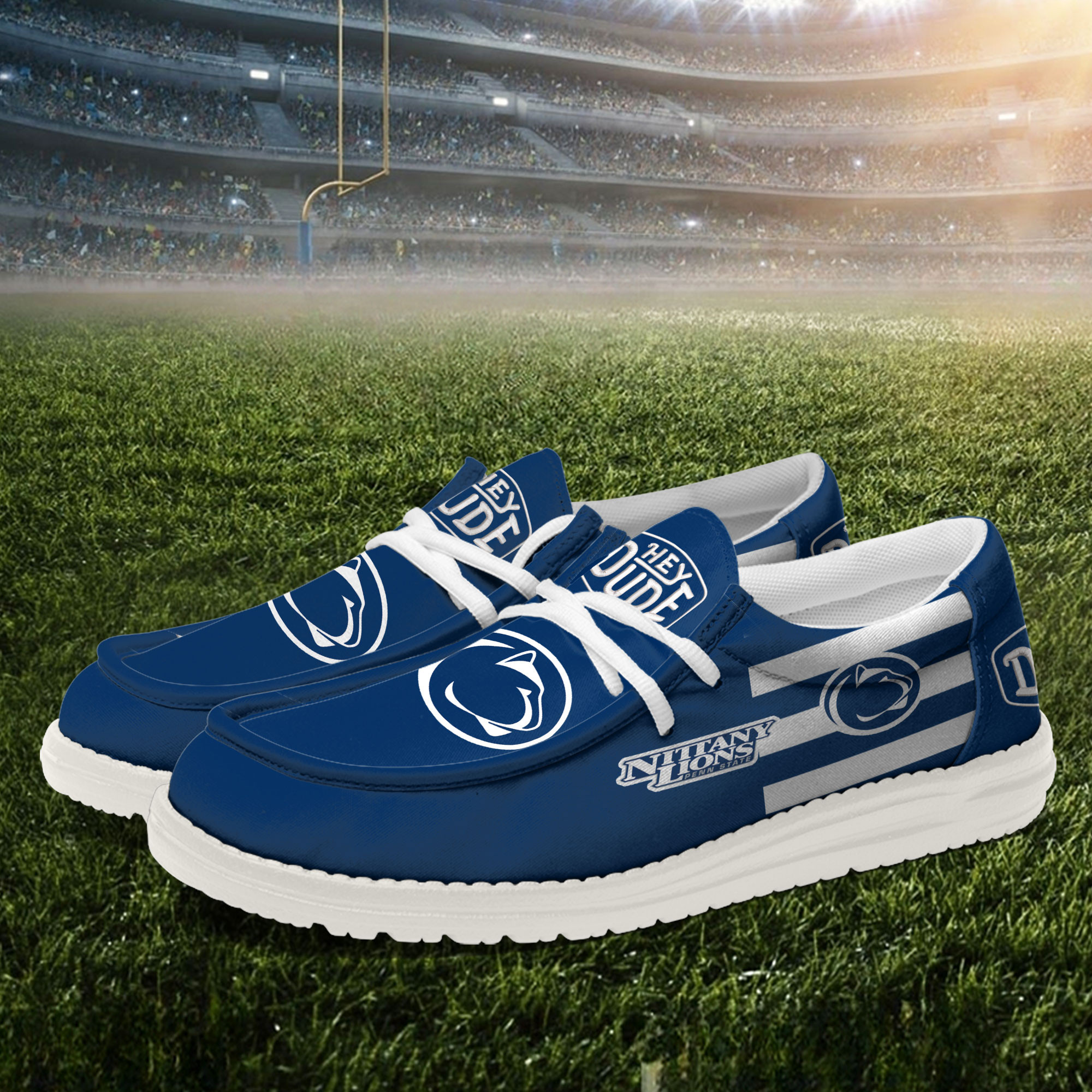 Penn State Nittany Lions Hey Dude Canvas Loafer Shoes - Image 2