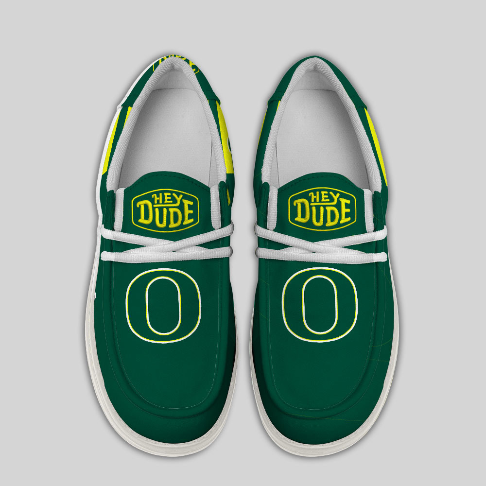 Oregon Ducks Hey Dude Canvas Loafer Shoes - Image 4