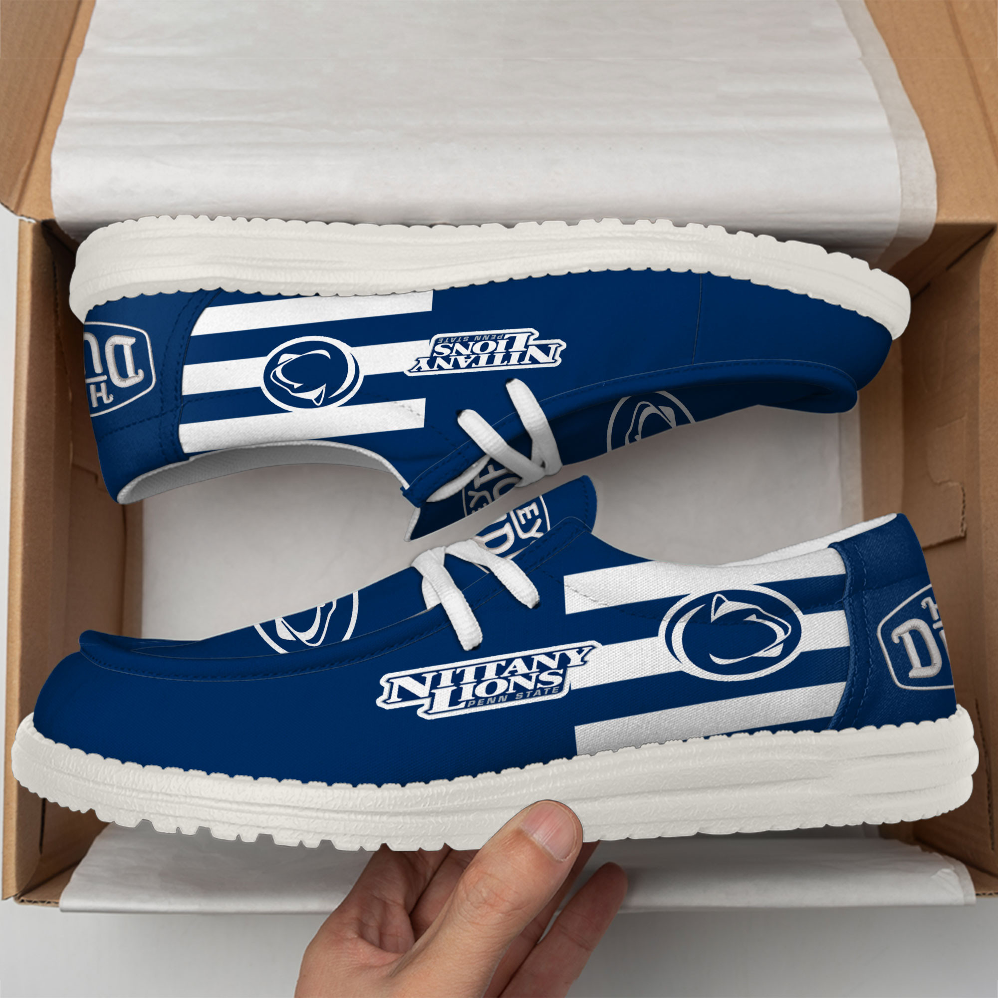 Penn State Nittany Lions Hey Dude Canvas Loafer Shoes - Image 3