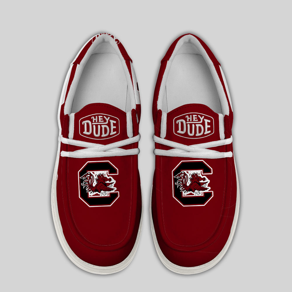 South Carolina Gamecocks Hey Dude Canvas Loafer Shoes - Image 4