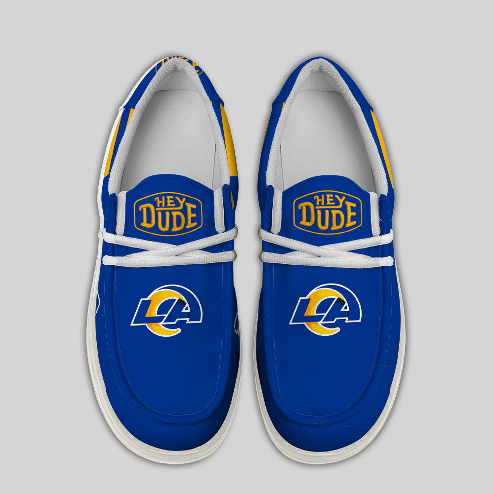 Los Angeles Rams Football Hey Dude Canvas Loafer Shoes - Image 4