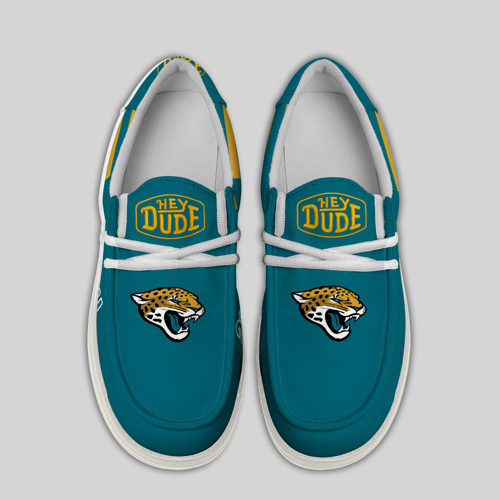 Jacksonville Jaguars Football Hey Dude Canvas Loafer Shoes - Image 4