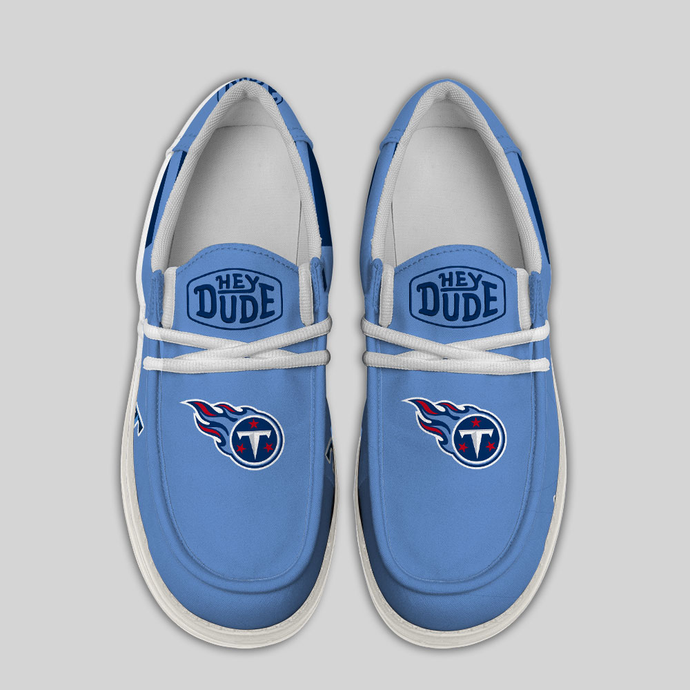 Tennessee Titans Football Hey Dude Canvas Loafer Shoes - Image 4