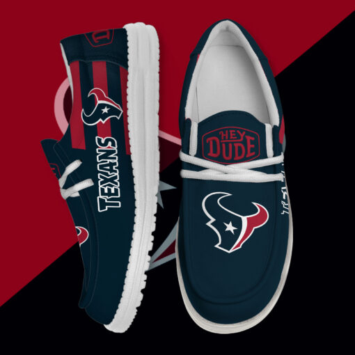 Houston Texans Football Hey Dude Canvas Loafer Shoes - Image 2