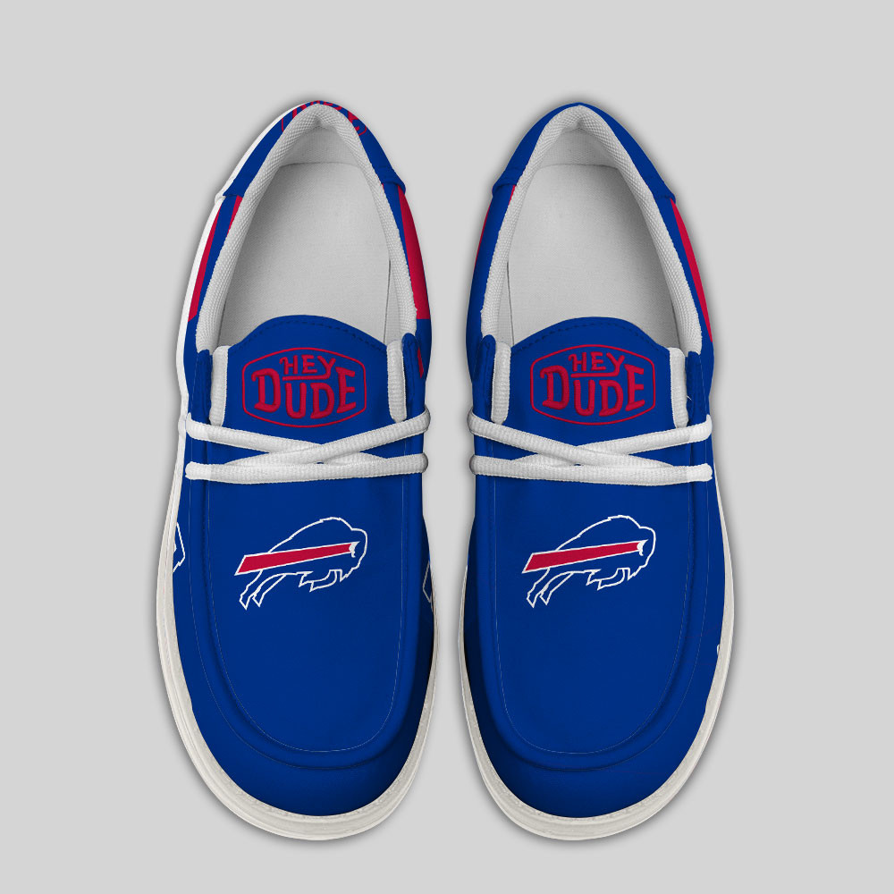 Buffalo Bills Football Hey Dude Canvas Loafer Shoes - Image 4