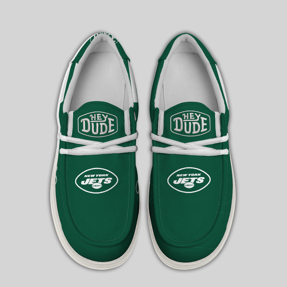 New York Jets Football Hey Dude Canvas Loafer Shoes - Image 4