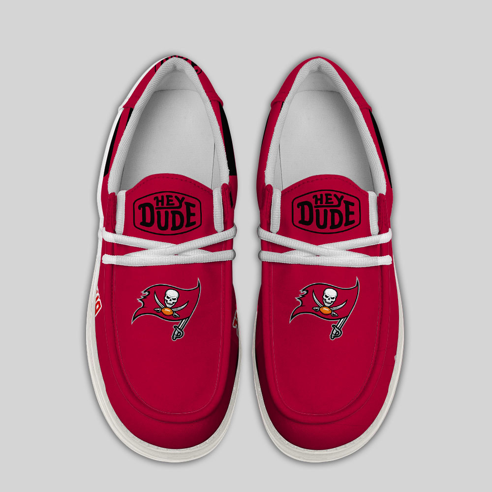 Tampa Bay Buccaneers Football Hey Dude Canvas Loafer Shoes - Image 4