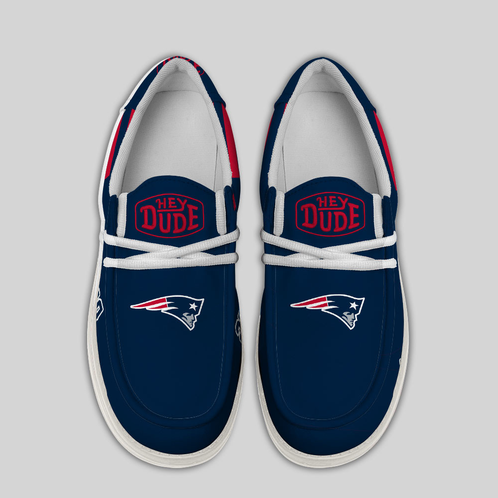 New England Patriots Football Hey Dude Canvas Loafer Shoes - Image 4