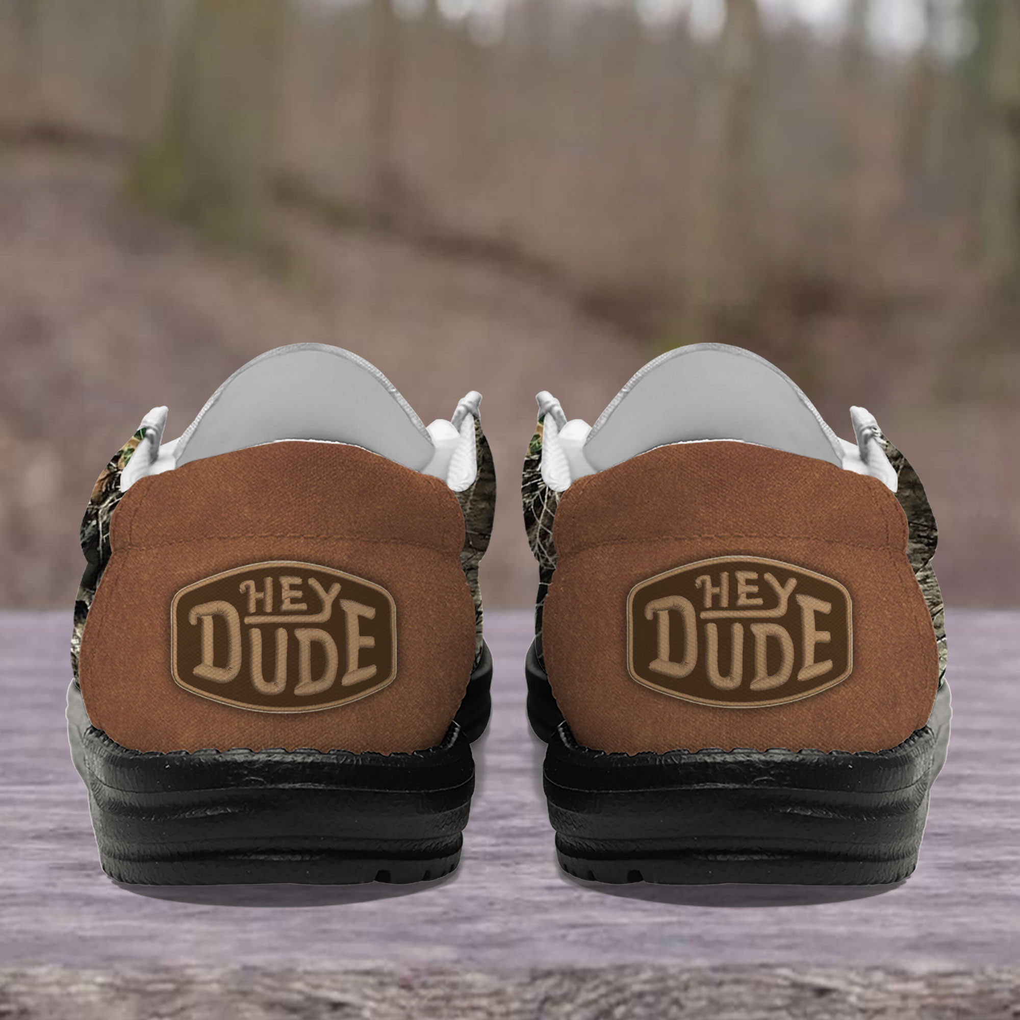 Cleveland Browns Camo Hunting Hey Dude Canvas Loafer Shoes - Image 4