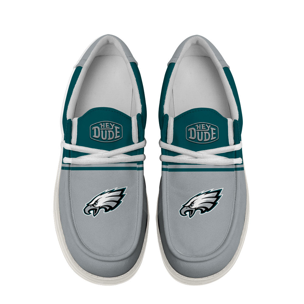 Philadelphia Eagles Football Hey Dude Canvas Loafer Shoes For Men And Women - Image 4