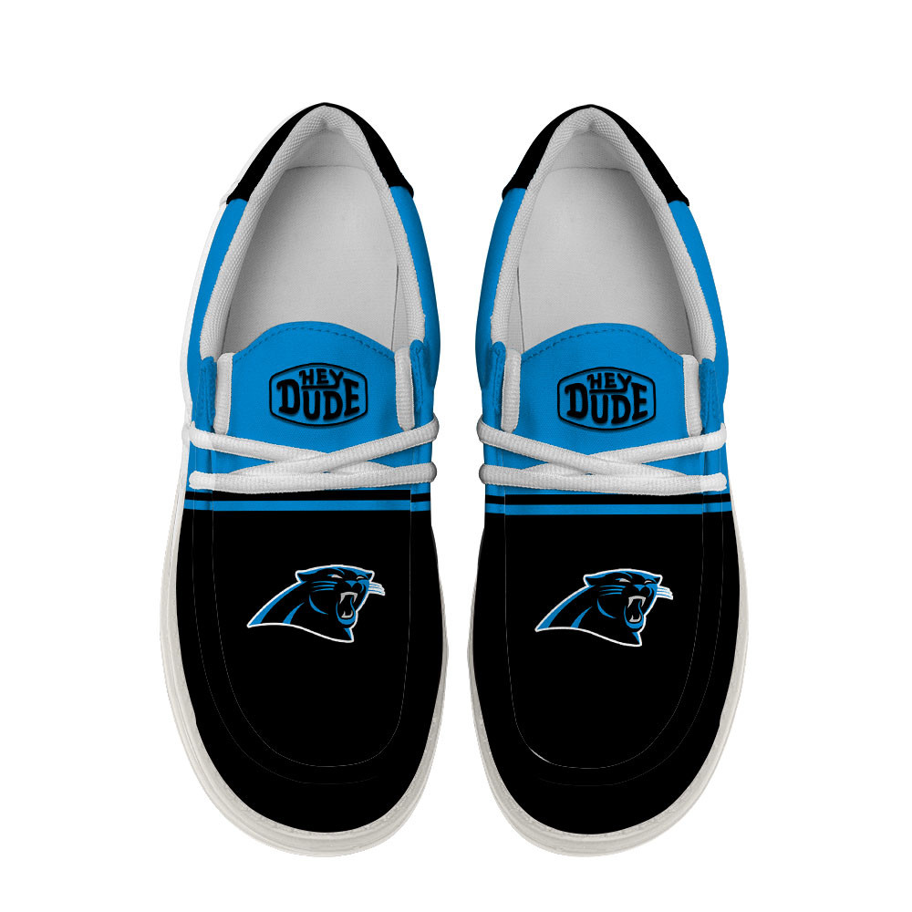 Carolina Panthers Football Hey Dude Canvas Loafer Shoes For Men And Women - Image 4