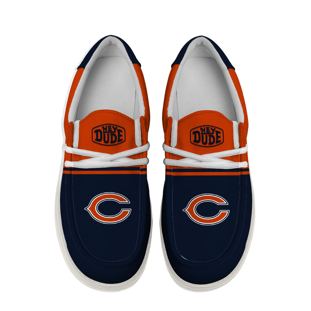 Chicago Bears Football Hey Dude Canvas Loafer Shoes For Men And Women - Image 4