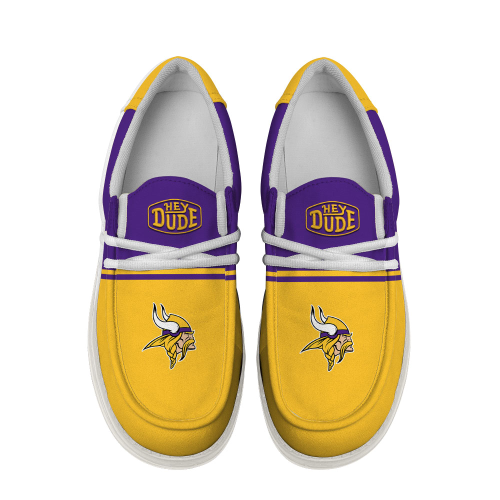 Minnesota Vikings Football Hey Dude Canvas Loafer Shoes For Men And Women - Image 4